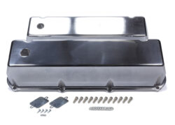 BBF Cast Alm Valve Cover Set w/Hole Polished